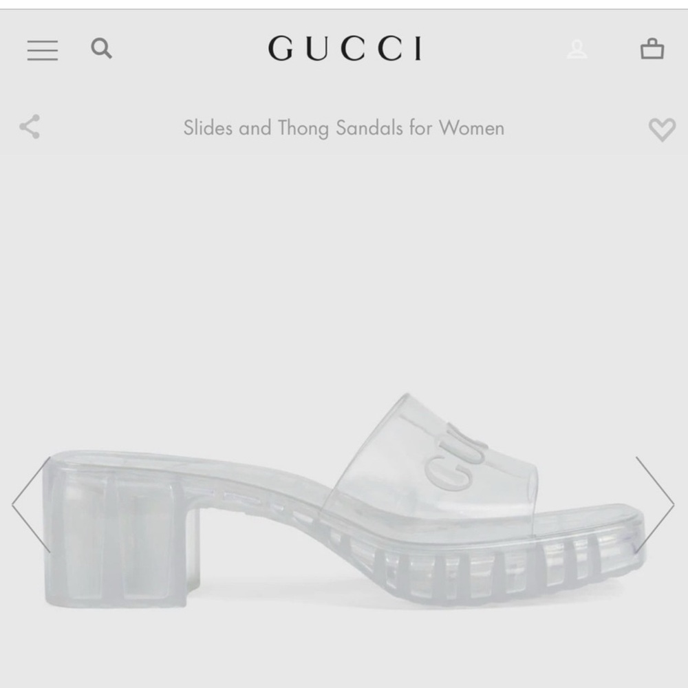 Gucci White Sandals with Chunky Heel and Platform size 8